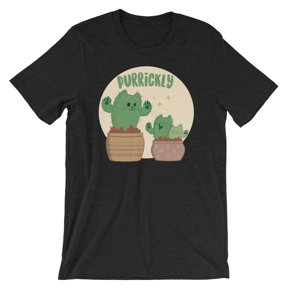 Purrickly Kaktus Kätzchen Shirt Lustige Katze Wortspiele Shirt, Saftig Kaktus-Shirt, Pflanze Liebhaber Hemd, Kawaii Katzen T von FreshOutlookArt