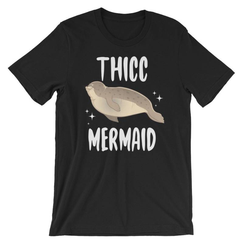 Thicc Meerjungfrau Shirt, Kleine Robbe Lustige Siegel T-Shirt, Geschenk, Meme, Tier-Shirt, Körper Positivität Shirt von FreshOutlookArt