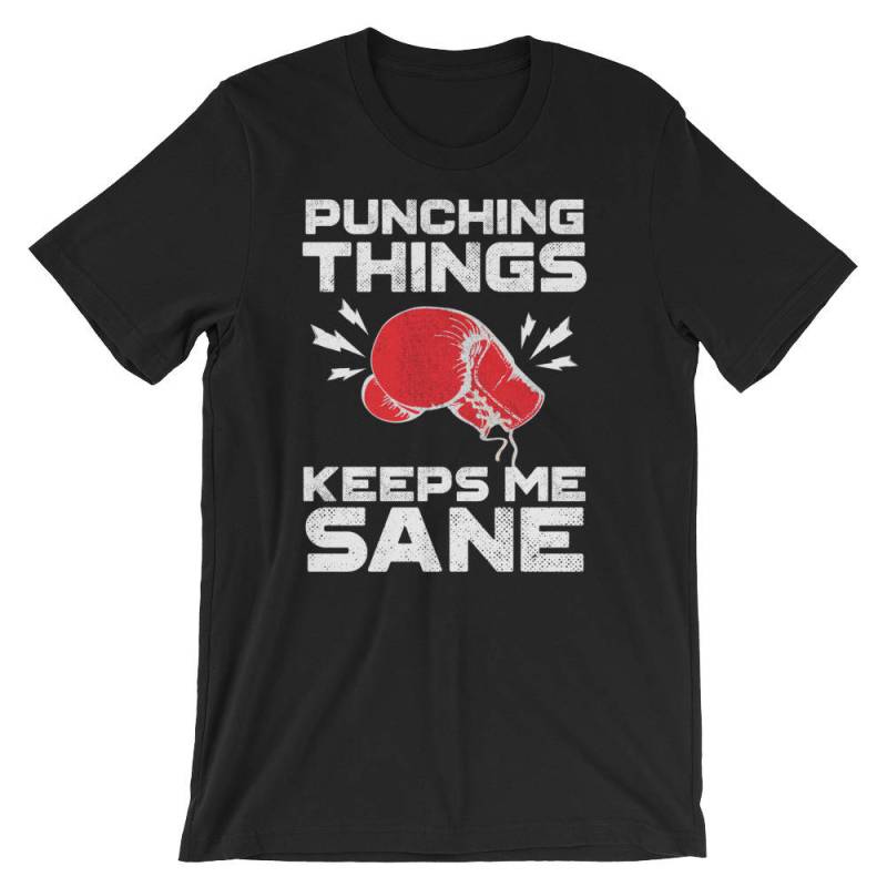 stanzen, Dinge Hält Mich Gesund Shirt, Boxhandschuhe T-Shirt, Lustige Workout Geschenk, Boxen Motivation Inspirierende Bekleidung von FreshOutlookArt