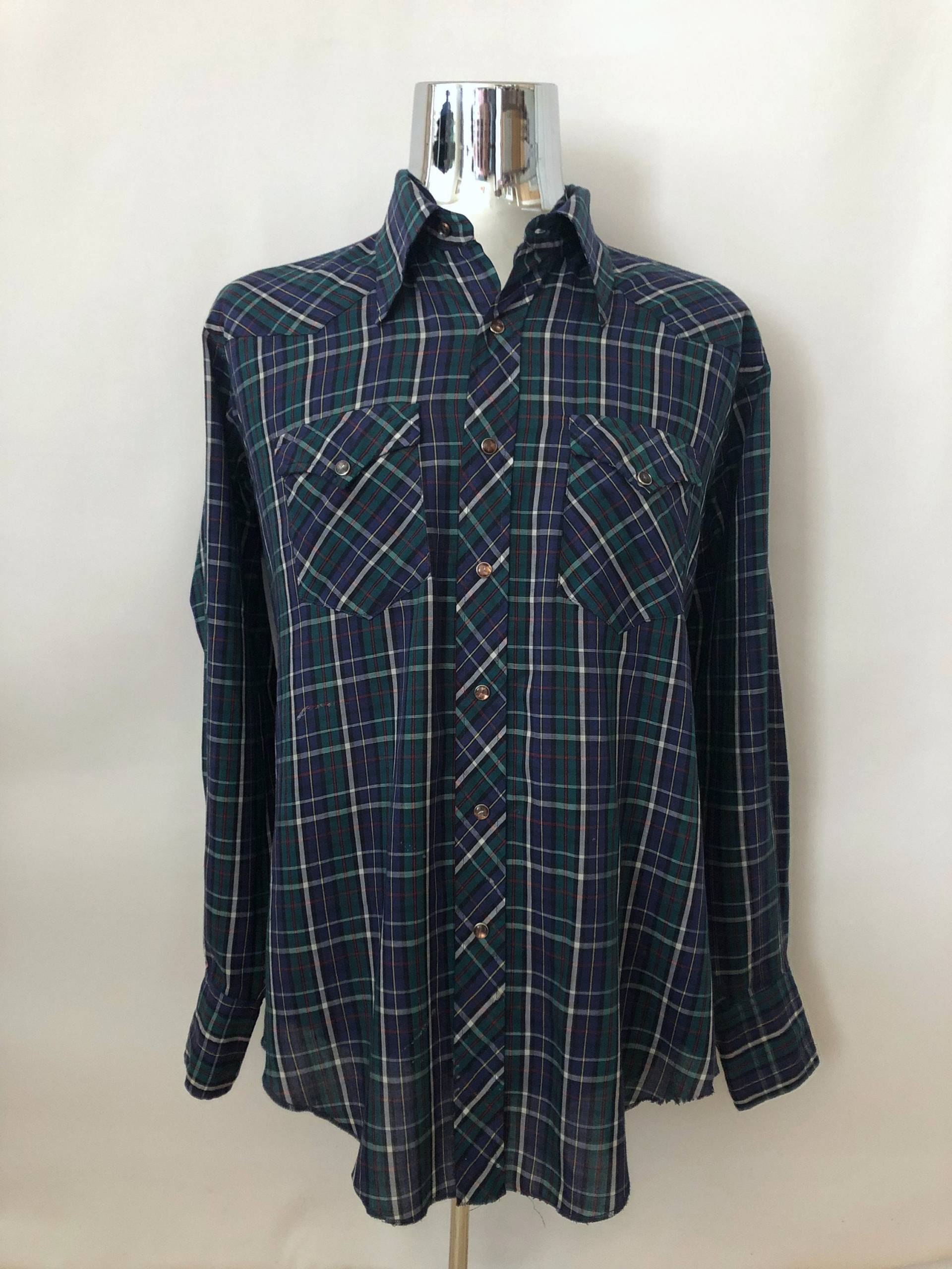 60's Wrangler, Karohemd, Shirt, Blau, Langarm | xl 60's Wrangler, Karohemd, Shirt, Blau, Langarm | xl von Freshandswanky