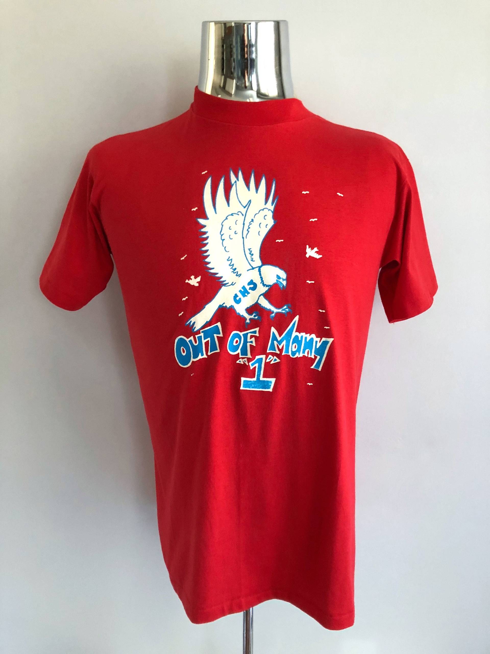 80Er Jahre Grafik, T-Shirt, Rot, Weiß, Kurzarm | M 80Er Jahre Grafik, T-Shirt, Rot, Weiß, Kurzarm | M von Freshandswanky