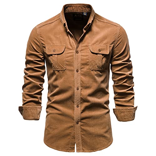 Frestepvie Cord Hemd Herren Warm Langarm Shirt Hemdjacke Casual Freizeithemd Button-up Baumwollhemd Frestepvie Cord Hemd Herren Warm Langarm Shirt Hemdjacke Casual Freizeithemd Button-up Baumwollhemd von Frestepvie