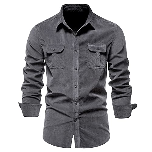 Frestepvie Cord Hemd Herren Warm Langarm Shirt Hemdjacke Casual Freizeithemd Button-up Baumwollhemd Frestepvie Cord Hemd Herren Warm Langarm Shirt Hemdjacke Casual Freizeithemd Button-up Baumwollhemd von Frestepvie