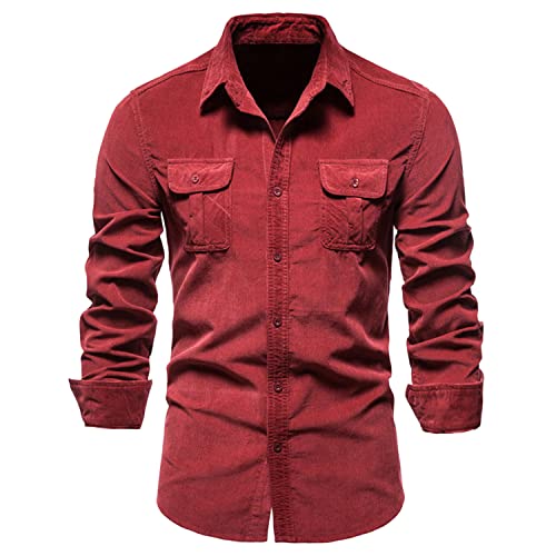 Frestepvie Cord Hemd Herren Warm Langarm Shirt Hemdjacke Casual Freizeithemd Button-up Baumwollhemd Frestepvie Cord Hemd Herren Warm Langarm Shirt Hemdjacke Casual Freizeithemd Button-up Baumwollhemd von Frestepvie