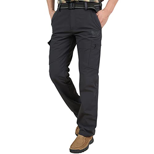 Frestepvie Herren Thermo Trekkinghose Winter Outdoorhose Wasserdicht Softshellhose Winddicht Gefütterte Fleecehose Frestepvie Herren Thermo Trekkinghose Winter Outdoorhose Wasserdicht Softshellhose Winddicht Gefütterte Fleecehose von Frestepvie