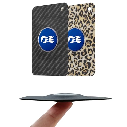 Prinzessinnen-Medaillon-Halter, Karte, Silikon, Prinzessinnen-Kreuzfahrt-Essentials, langlebiges Zubehör für Geldbörse, Geldbörse, passend für 2025 Medaillon (Kohlefaser-Muster und Leopard), 2 Stück von Fretime