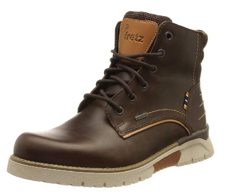 Fretz Men FRETZ Cooper Philadelphia Herren Stiefel Mid Gore-Tex schwarz Bootsschuh aus echtem Leder, atmungsaktiv von Fretz Men