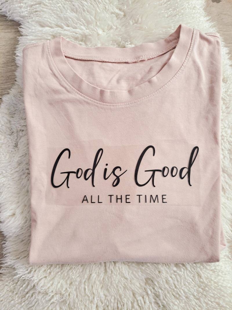Bügelbild "God Is Good/All The Time" | Diy Accessoire Glaube Christlich Geschenk von FreueDich