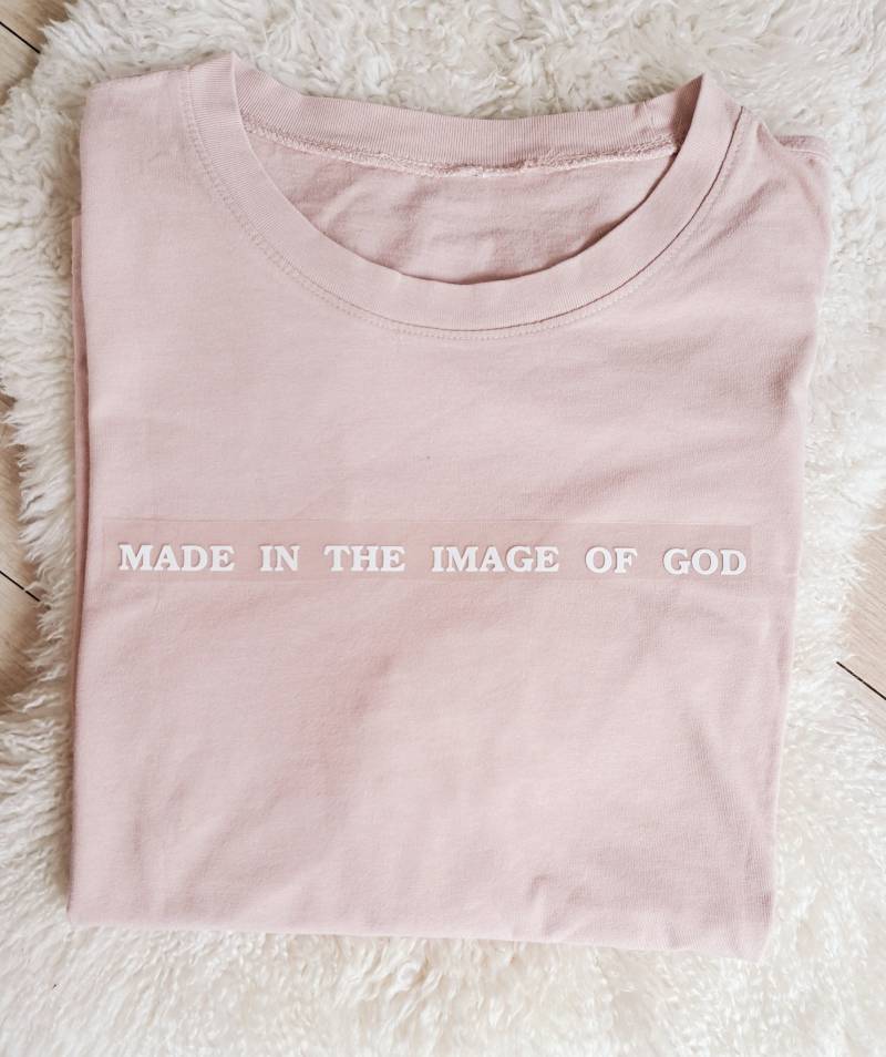 Bügelbild "Made in The Image Of God" | Diy Accessoire Glaube Christlich Geschenk von FreueDich