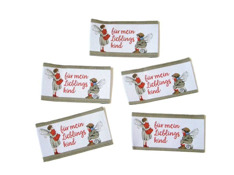 5 Webetiketten "Für Mein Lieblingskind" Ca. 30x55 Mm Vorgefaltet 5 Webetiketten "Für Mein Lieblingskind" Ca. 30x55 Mm Vorgefaltet von FreuleinStephi