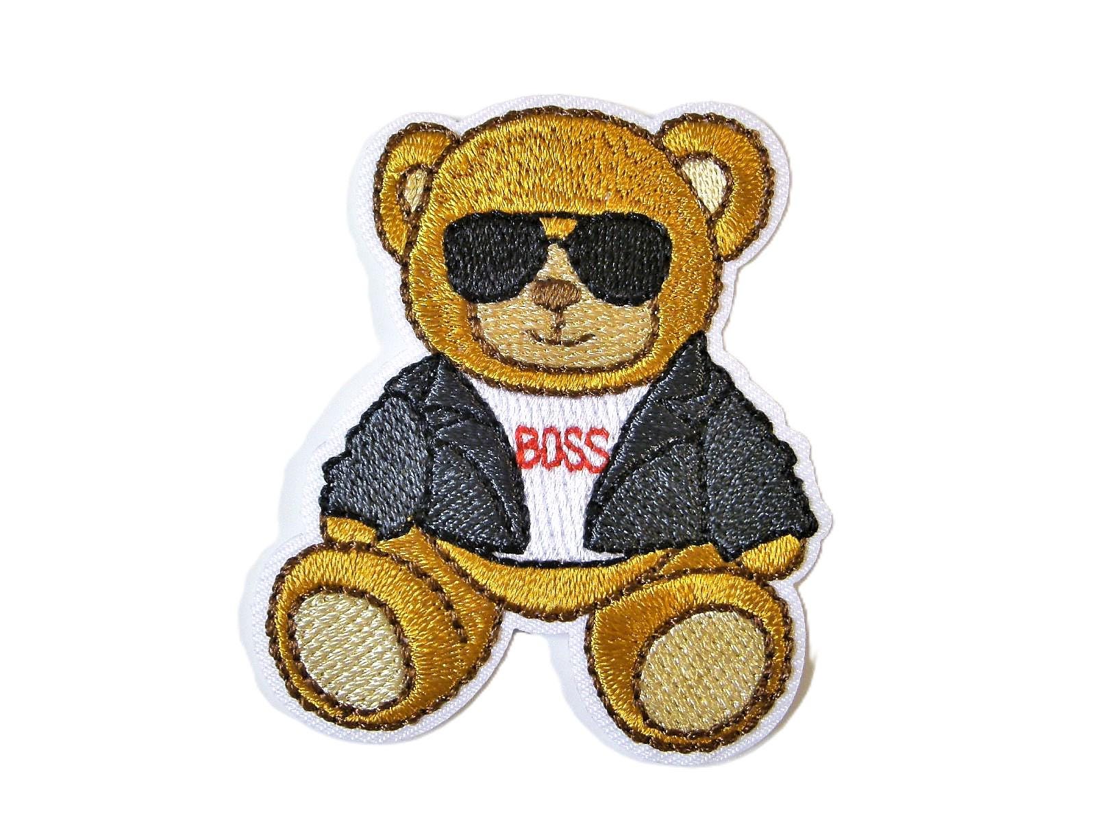 Aufbügelbare Applikation - Boss Bär Ca. 50x45 Mm von FreuleinStephi