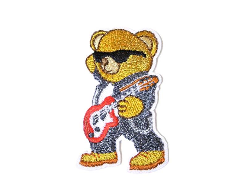 Aufbügelbare Applikation "Rockstar-Bär" Ca.35x60 Mm Aufbügelbare Applikation "Rockstar-Bär" Ca.35x60 Mm von FreuleinStephi