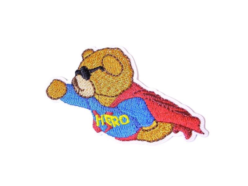 Aufbügelbare Applikation - Super-Bär Ca.60x35 Mm von FreuleinStephi