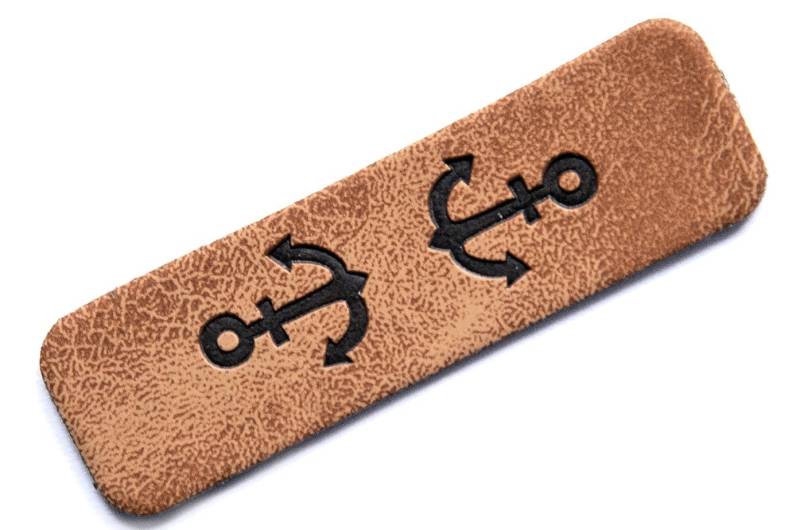 Knick-Label Aus Kunstleder - Anker Ca. 15x50 Mm Knick-Label Aus Kunstleder - Anker Ca. 15x50 Mm von FreuleinStephi