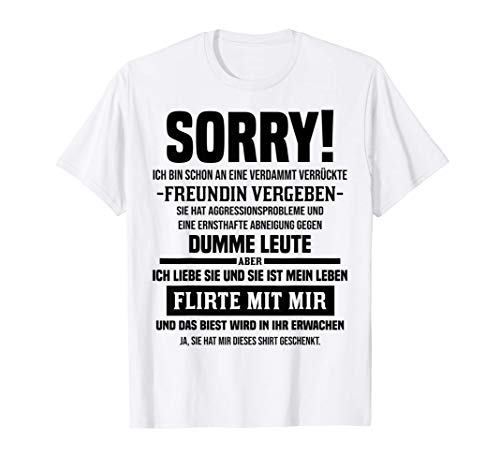 Herren Paar Freund TShirt Sorry Ich Bin Schon Vergeben T-Shirt Herren Paar Freund TShirt Sorry Ich Bin Schon Vergeben T-Shirt von Freund & Paar Shirts