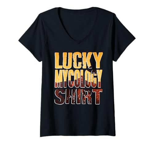 Damen Lustiger Pilzsammler Spruch Naturwitz T-Shirt mit V-Ausschnitt Damen Lustiger Pilzsammler Spruch Naturwitz T-Shirt mit V-Ausschnitt von Freunde der Pilzjagd und Sporenkunst