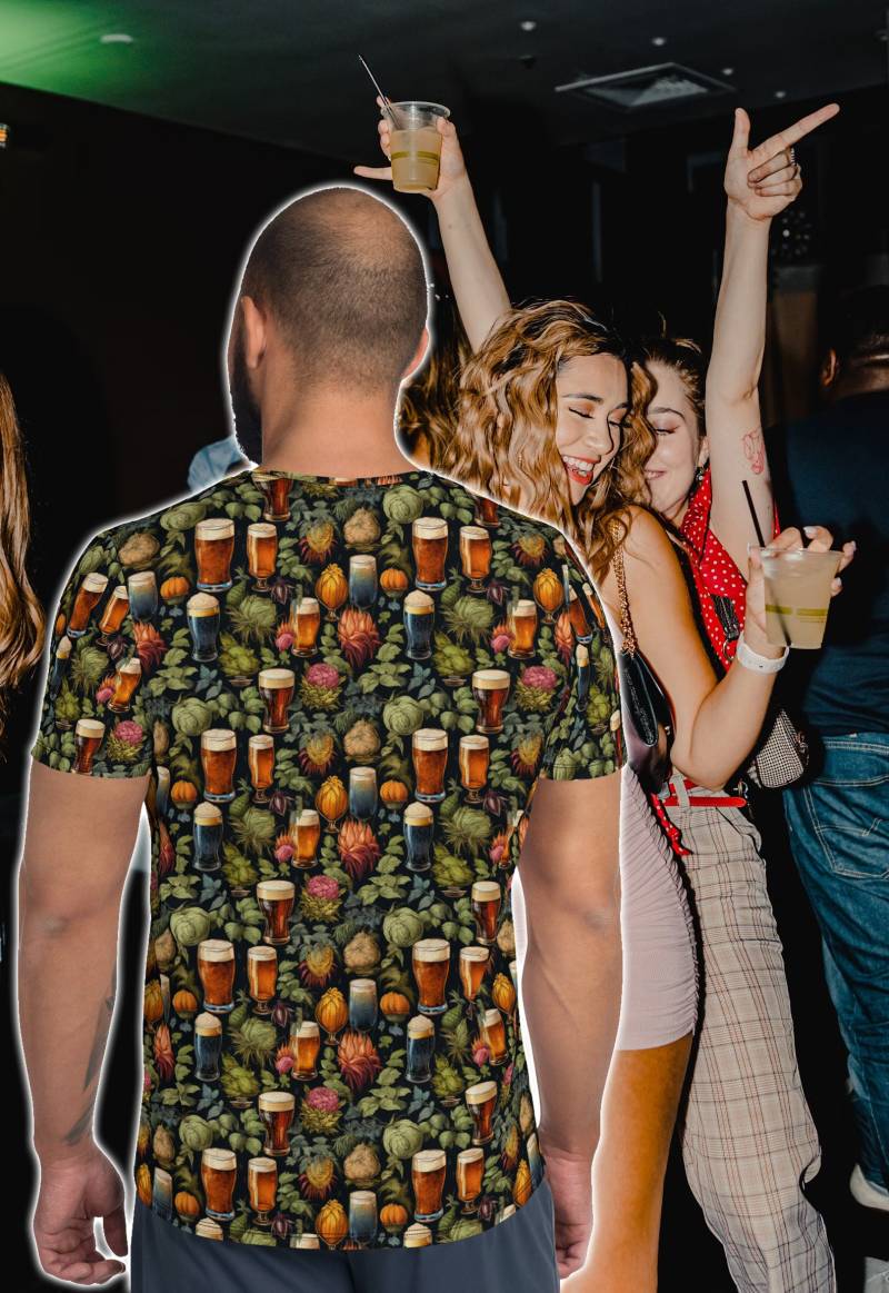 T-Shirt Für Herren Mit Bier Design von FreundeDerSonne