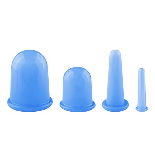 Frevoitna 4 Stück Schröpfen Cups Silikon, Saugglocke Massage Tools, Schröpfgläser Therapieset Blau, Anti Cellulite Becher Vakuum Saugnapf, Gesicht Schröpfkopf für Hals Körper Augen Schröpfen Massage Frevoitna 4 Stück Schröpfen Cups Silikon, Saugglocke Massage Tools, Schröpfgläser Therapieset Blau, Anti Cellulite Becher Vakuum Saugnapf, Gesicht Schröpfkopf für Hals Körper Augen Schröpfen Massage von Frevoitna