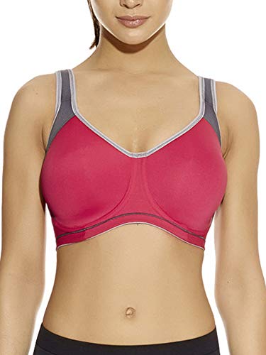 Freya Damen Sonic Bügel Sport-BH, Undurchsichtige, Hot Crimson, 80GG von Freya