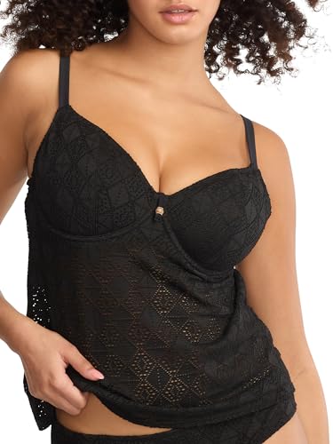 Freya - Badeanzug-Oberteil Tankini Nomad Nights schwarz - 95I, Schwarz von Freya