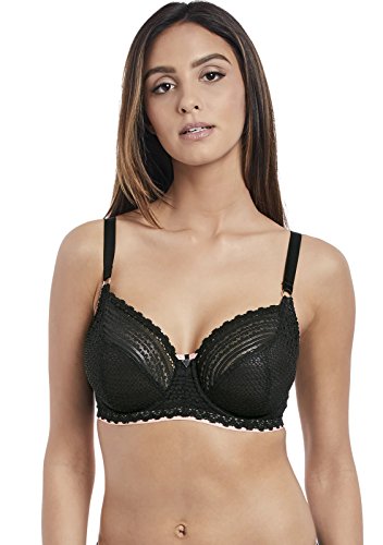 Freya Damen Daisy Lace Bügel-Balkon Plunge-BH, Undurchsichtige, schwarz, 75H von Freya