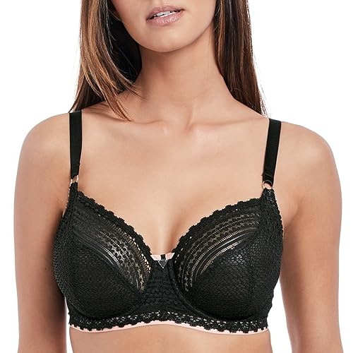 Freya Damen Daisy Lace Bügel-Balkon Plunge-BH, Undurchsichtige, schwarz, 85H von Freya