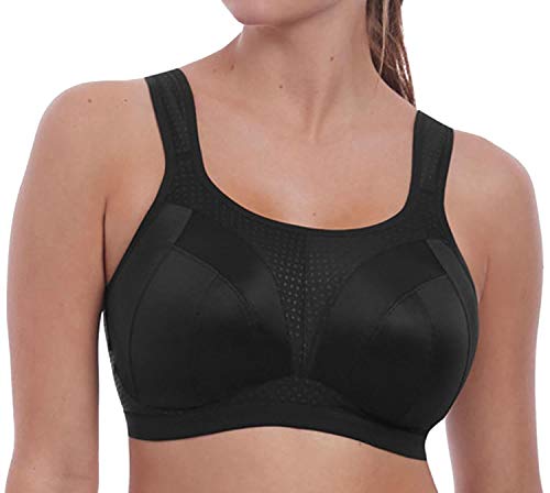 Freya Damen Dynamic Soft Cup Converting Strap Style Wireless Bra Sport-BH, Jet, 65K von Freya