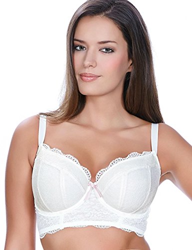 Freya Damen Fancies Longline Bügel BH, Undurchsichtige, Weiß, 80DD von Freya