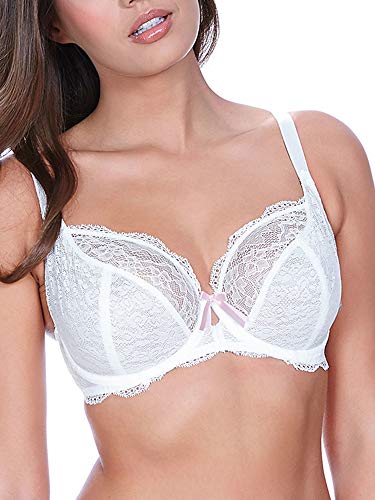 Freya Damen Fancies Underwire Plunge Bra BH, weiß, 60H von Freya