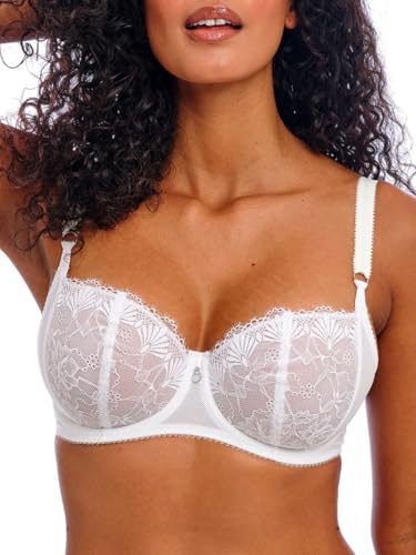 Freya Damen Fascinate Underwire Unlined Bra Balconette-BH, Weiss/opulenter Garten, 80F von Freya