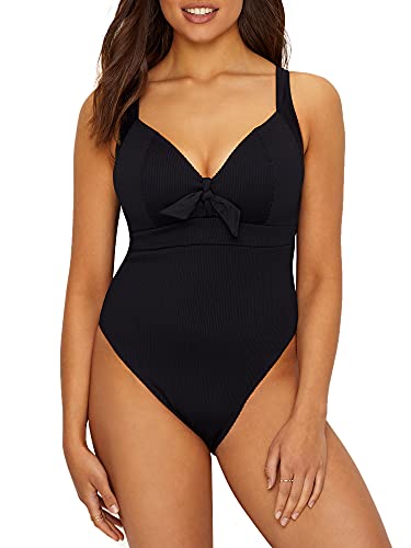 Freya Damen Nouveau High Leg Soft Suit One Piece, schwarz, 75DD von Freya