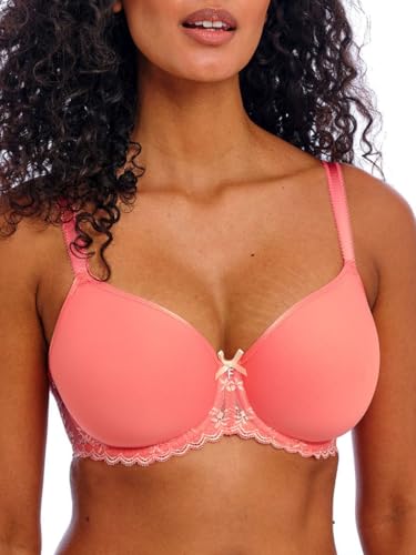 Freya Damen Offbeat Decadence Underwire Molded Spacer Bra T-Shirt-BH, Sunset Coral, 75DD Freya Damen Offbeat Decadence Underwire Molded Spacer Bra T-Shirt-BH, Sunset Coral, 75DD von Freya