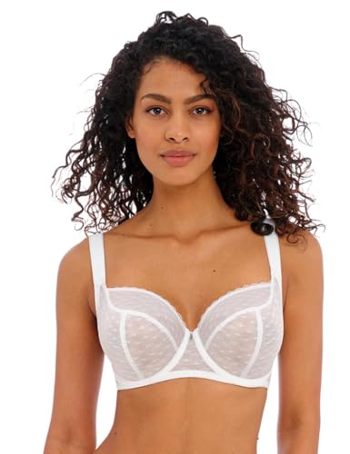 Freya Damen Signature Underwire Balcony Bra Plunge-BH, Undurchsichtige, Weiss/opulenter Garten, 36J von Freya