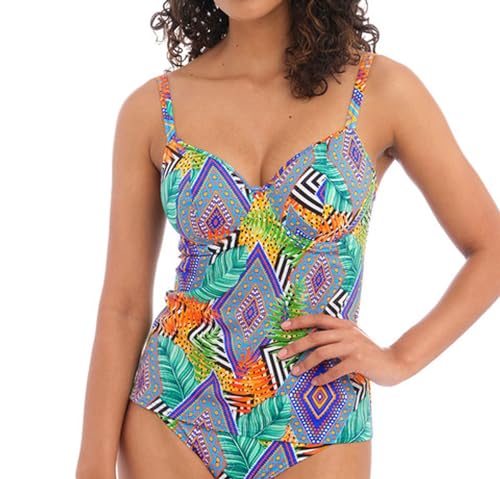 Freya Damen Standard Cala Palma Uw Plunge Tankini Top, Mehrfarbig/Meereswellen (Ocean Tides), 75D von Freya