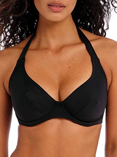 Freya Damen Standard Jewel Cove Bügel Halfter Bikini Top, Farbe: Schwarz, 75DD von Freya