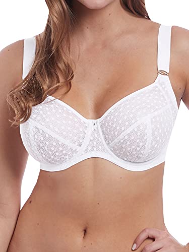 Freya Damen Starlight Unlined Balcony Lace Underwire Bra Demi BH, Weiß, 75DD von Freya