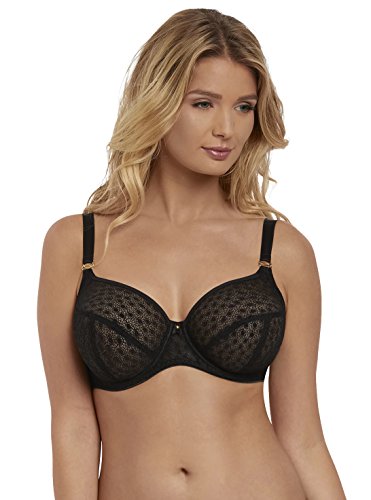 Freya Damen Starlight Unlined Side Support Lace Underwire Bra BH mit voller Abdeckung, schwarz, 85FF Freya Damen Starlight Unlined Side Support Lace Underwire Bra BH mit voller Abdeckung, schwarz, 85FF von Freya