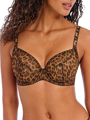 Freya Damen Wildside Bügel Plunge-BH, Leopard, 60F von Freya