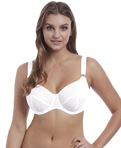 Freya Damen Starlight Bügel Seitlicher Stützfunktion Demi BH, Undurchsichtige, Weiss/opulenter Garten, 75F von Freya