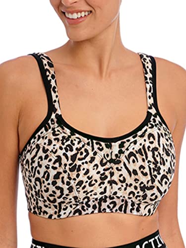 Freya Damen hohem Oktanzahl und Bügel Sport-BH, Blickdicht, Pure Leopard, 75F von Freya