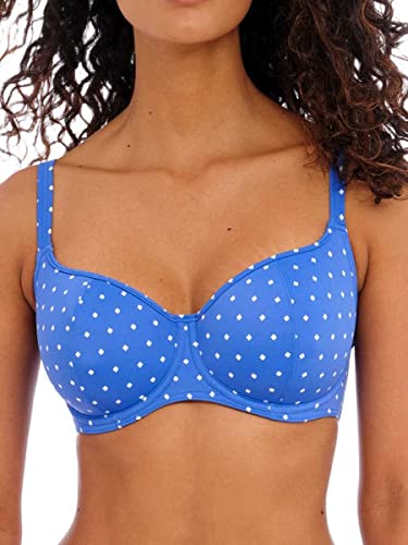 Freya Jewel Cove Sweetheart gepolstertes Bügel-Bikinioberteil (7231), Blau (Azure), 40GG von Freya