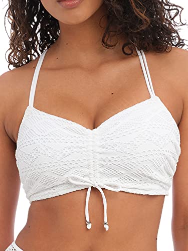 Freya Sundance Bralette Bikini Top, 34DD, White von Freya