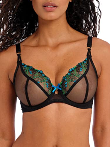 Freya - Transparenter BH mit Show-Off-Stickerei – 95F, Schwarz von Freya