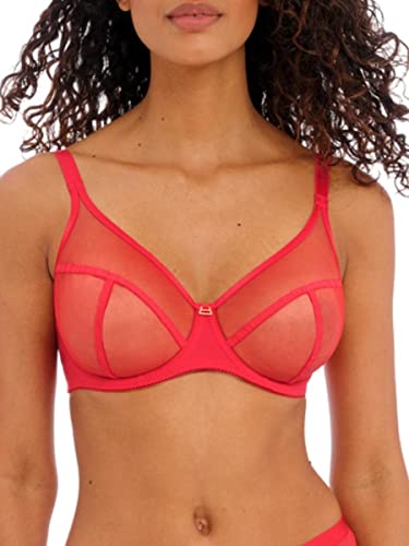 Freya - Transparenter BH mit Snapshot-Bügel, Chilli Red – 85F, Chili red von Freya