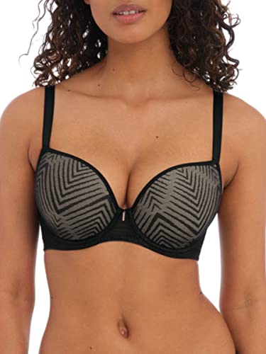 Freya Women's Tailored Underwire Molded Plunge T-Shirt, Schwarz, 34FF, Schwarz Freya Women's Tailored Underwire Molded Plunge T-Shirt, Schwarz, 34FF, Schwarz von Freya