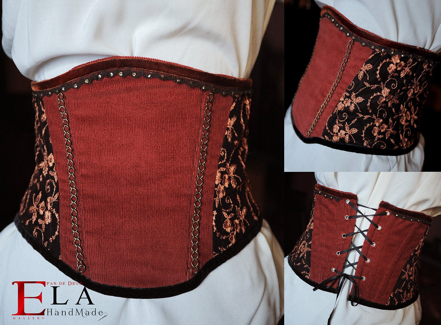 Braunes Mittelalter Unterbrustkorsett/ Steampunk Unterbrustkorsett Braunes Mittelalter Unterbrustkorsett/ Steampunk Unterbrustkorsett von FreyaArtAtelier