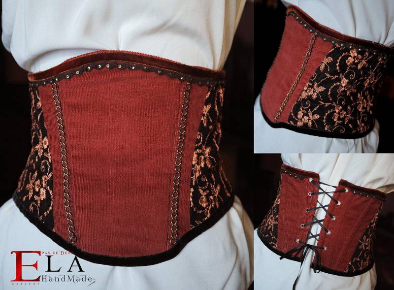 Braunes Mittelalter Unterbrustkorsett/ Steampunk Unterbrustkorsett Braunes Mittelalter Unterbrustkorsett/ Steampunk Unterbrustkorsett von FreyaArtAtelier