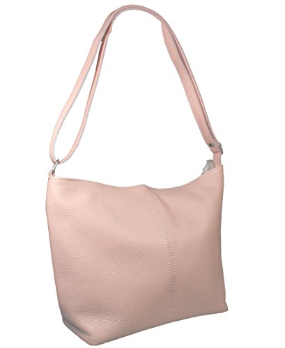 Freyday Echtleder Schultertasche in vielen Farben Henkeltasche Umhängetasche Made in Italy KH02 (Rosa) von Freyday