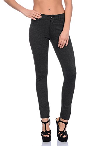 Freyday Modische Damen Jeggings Leggings Hüfthose Stretch Slimfit (M, Anthrazit meliert),Etikettgröße:38 von Freyday