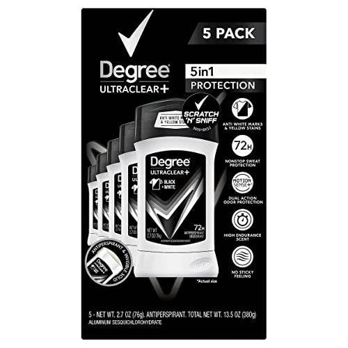 Degree Men UltraClear+ Antiperspirant Deodorant, Black & White, 2.7 oz, 5-count von Freyry